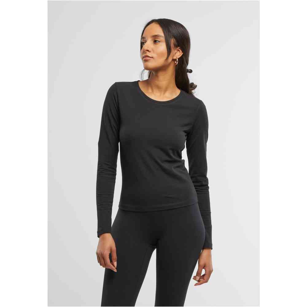 Urban Classics - Basic Super Slim Lange ärmel top - Schwarz